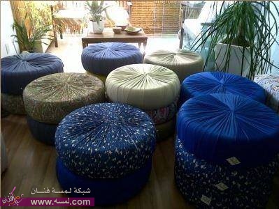 grey افكار لأطارات السيارات واستغلالها لمجلس طاولات والكثير 