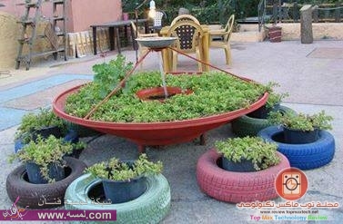 grey افكار لأطارات السيارات واستغلالها لمجلس طاولات والكثير 