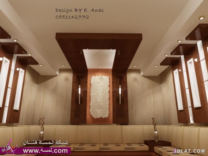 ديكورات جبسيه ديكورات اسقف واضاءه تصاميم جبس واضاءه اسقف شبكة لمسة