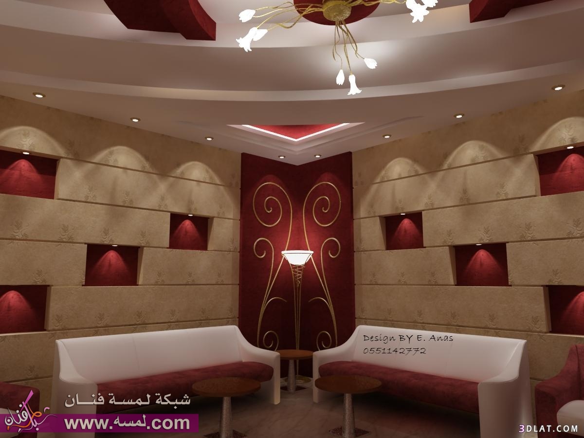 ديكورات جبسيه ديكورات اسقف واضاءه تصاميم جبس واضاءه اسقف شبكة لمسة