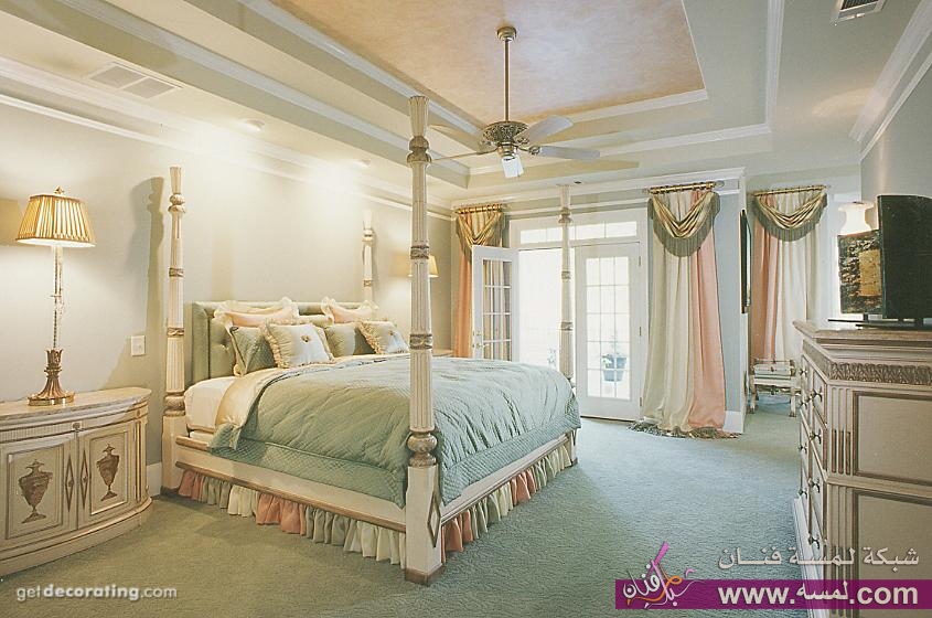 ديكورات غرف نوم زوجية رائعة ألوان الدهانات
