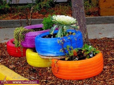 grey افكار لأطارات السيارات واستغلالها لمجلس طاولات والكثير 