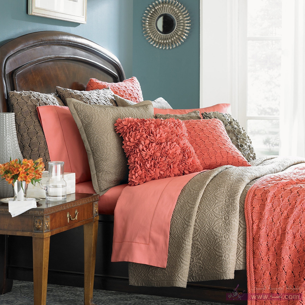 مفارش سرير راقية 2016 ، صور مفارش سرير للعرسان 2016 ، اجمل مفارش سراير