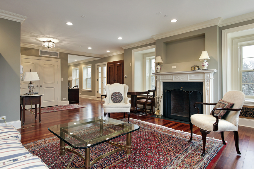 Living room in luxury home