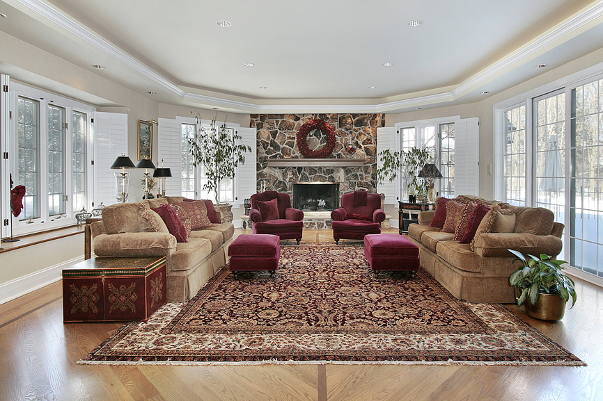 Living room in luxury home
