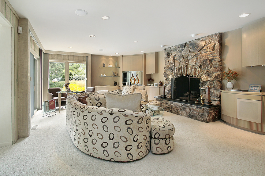 Living room in luxury home