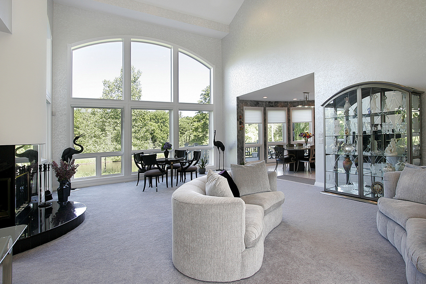 Living room with large picture window