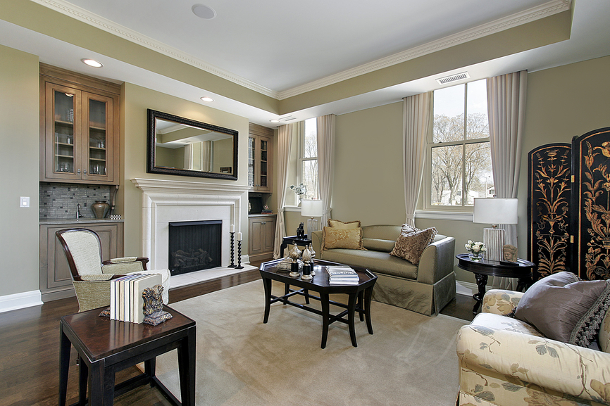 Living room in luxury home