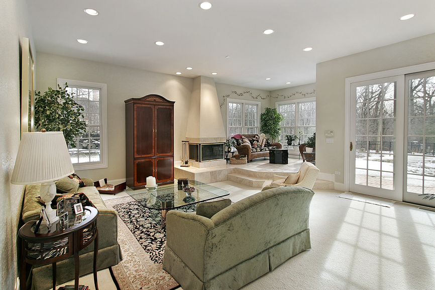 Living room in luxury home