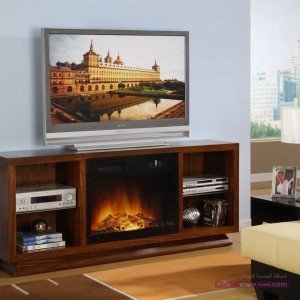 modern-dimplex-electric-fireplace-design-with-wooden-credenza-and-cream-chairs-for-modern-family-room-decoration-contemp
