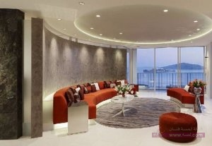 stunning-round-ceiling-living-room-lighting-design-idea