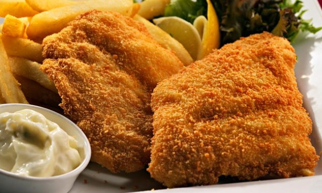 طريقة عمل سمك فيليه بانيه 0fried fish طريقة عمل سمك فيليه بانيه
