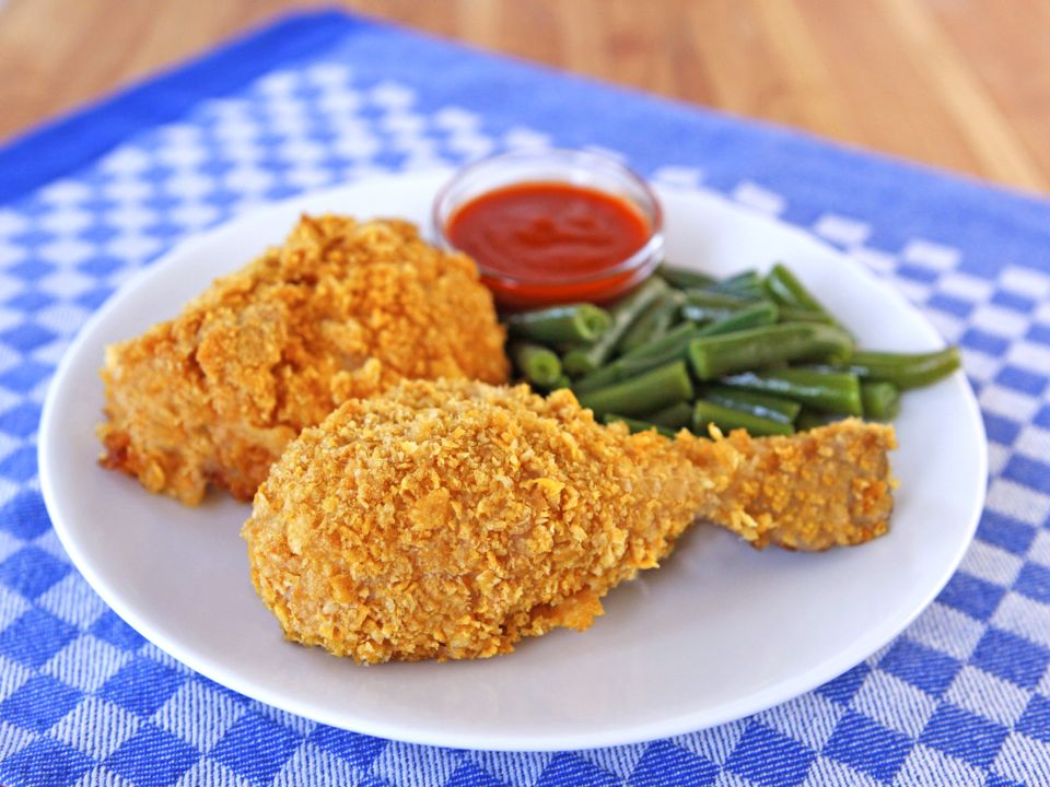 طريقة عمل خلطة دجاج كنتاكى. بالصور Oven Fried Crispy Cornflake Chicken 9 طريقة عمل خلطة دجاج كنتاكى. بالصور