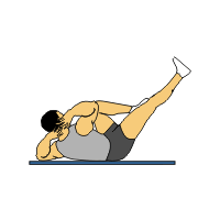 أفضل تمارين شد البطن بالصور المتحركة Bicycle Crunches أفضل تمارين شد البطن بالصور المتحركة