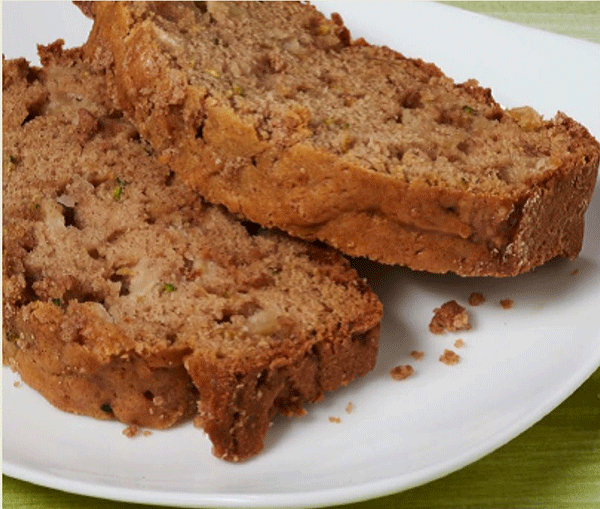 خبز الكوسا والتفاح لمرضى السكري والكلى zuccini bread خبز الكوسا والتفاح لمرضى السكري والكلى