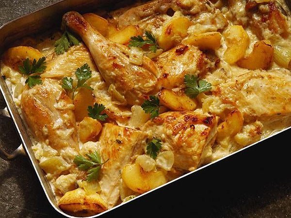 صينية بطاطس وباذنجان بالفرن chicken potato صينية بطاطس وباذنجان بالفرن