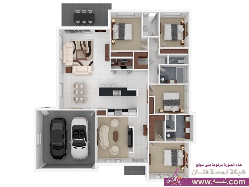 4-Bedroom-Apartment-House-Plans-Image