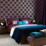 Aubergine-and-Teal-Bedroom-Wallpaper
