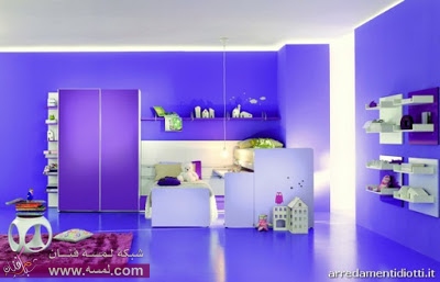 Purple-wall-paint-for-kids-bedroom