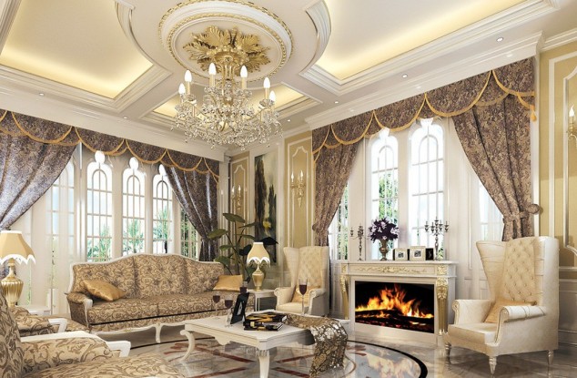 divine-luxury-pop-false-ceiling-decoration-for-luxury-living-room-ideas-with-classic-furniture-and-gas-fireplace-also-soft-lighting-634x415