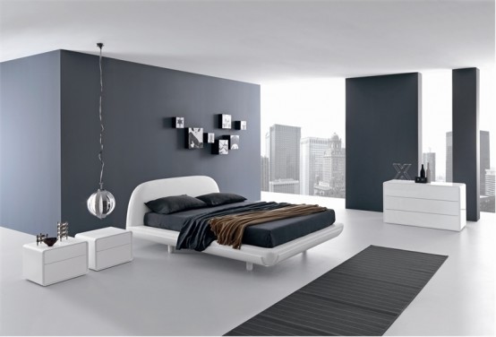 grey ديكورات غرف نوم 2014 , دهانات غرف نوم مودرن 2015