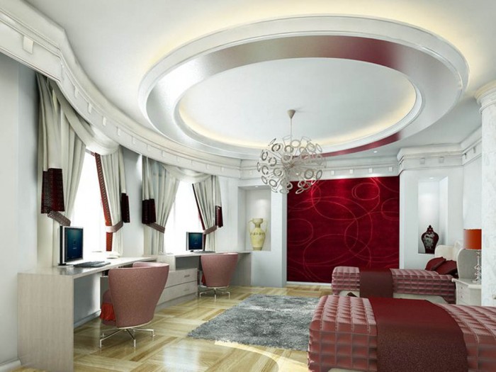 تصاميم فلل بمداخل عصرية15 modern pop ceiling for bedroom with amazing designs1 700x525 تصاميم فلل بمداخل عصرية15