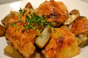 دجاج-متبل-ومشوى-بالكيس-الحرارى-فى-الفرن