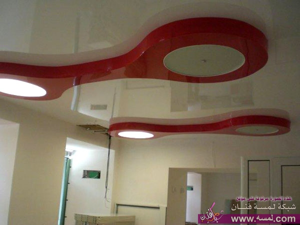 ديكور-سقف-جبس-احمر
