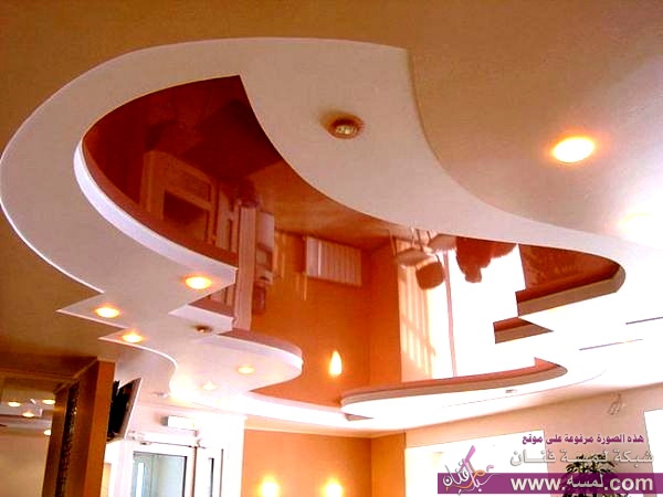 ديكورات-اسقف-جبس-مودرن-حمراء
